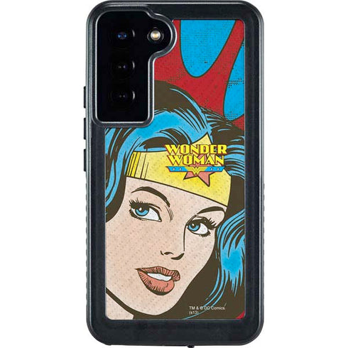 DC Comics Wonder Woman Vintage Profile Galaxy S24 Plus Waterproof Case