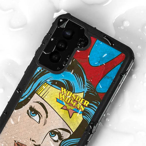 DC Comics Wonder Woman Vintage Profile Galaxy S24 Plus Waterproof Case