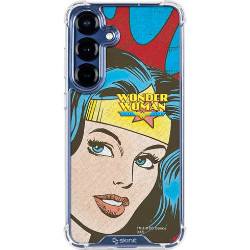 DC Comics Wonder Woman Vintage Profile Galaxy S25 Plus Clear Case