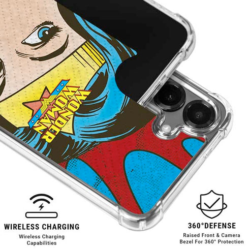 DC Comics Wonder Woman Vintage Profile Galaxy S26 Clear Case