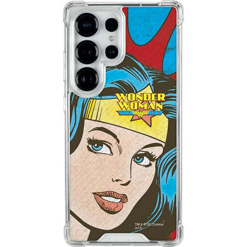 DC Comics Wonder Woman Vintage Profile Galaxy S26 Ultra Clear Case
