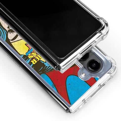 DC Comics Wonder Woman Vintage Profile Galaxy Z Fold5 5G Clear Case