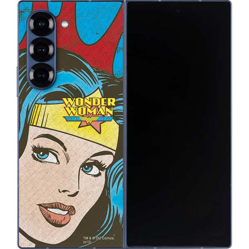 DC Comics Wonder Woman Vintage Profile Galaxy Z Fold6 Skin