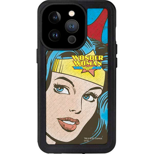DC Comics Wonder Woman Vintage Profile iPhone 15 Pro Waterproof Case