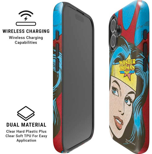 DC Comics Wonder Woman Vintage Profile iPhone 16 Magsafe Impact Case