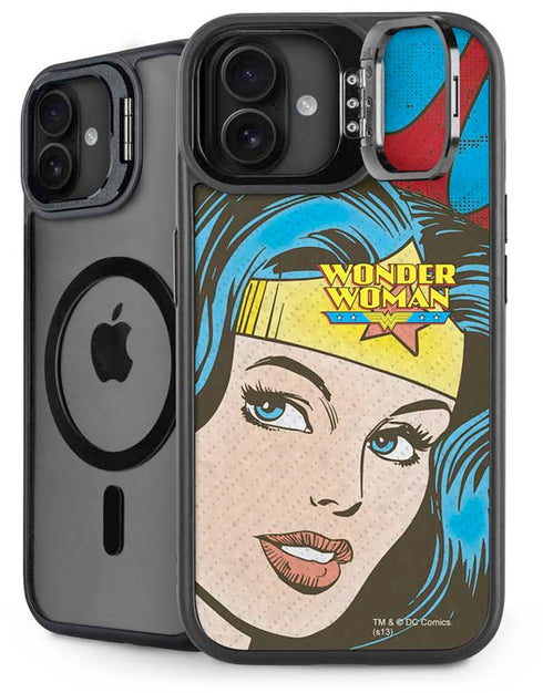 DC Comics Wonder Woman Vintage Profile iPhone 16 Plus Kickstand Case