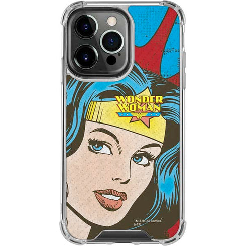 DC Comics Wonder Woman Vintage Profile iPhone 16 Pro Max Clear Case
