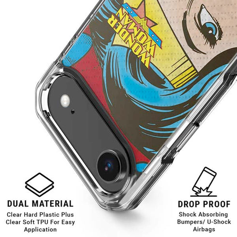 DC Comics Wonder Woman Vintage Profile iPhone 17 Air Clear Case