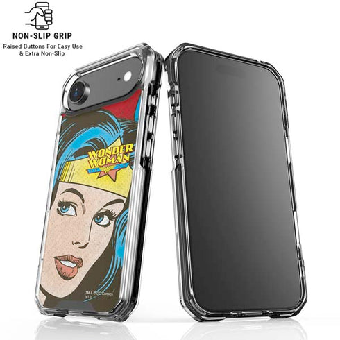 DC Comics Wonder Woman Vintage Profile iPhone 17 Air Clear Case