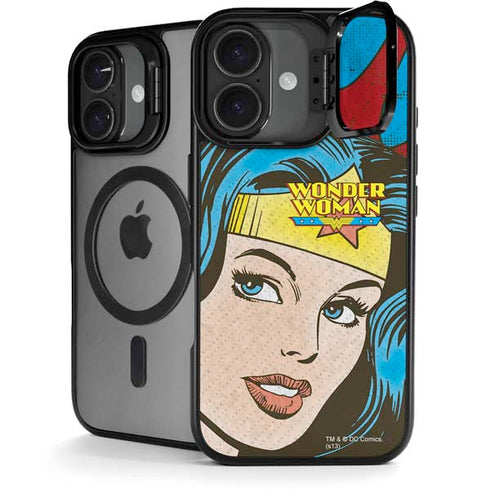 DC Comics Wonder Woman Vintage Profile iPhone 17 Kickstand Case