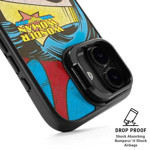 DC Comics Wonder Woman Vintage Profile iPhone 17 Kickstand Case