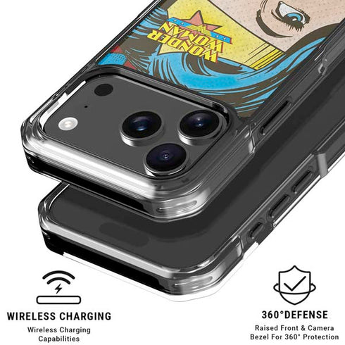 DC Comics Wonder Woman Vintage Profile iPhone 18 Pro Clear Case