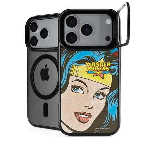 DC Comics Wonder Woman Vintage Profile iPhone 18 Pro Kickstand Case