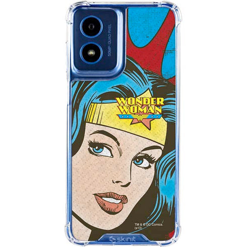 DC Comics Wonder Woman Vintage Profile Moto G 5G (2024) Clear Case