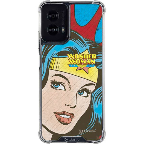 DC Comics Wonder Woman Vintage Profile Moto G Power 5G (2024) Clear Case