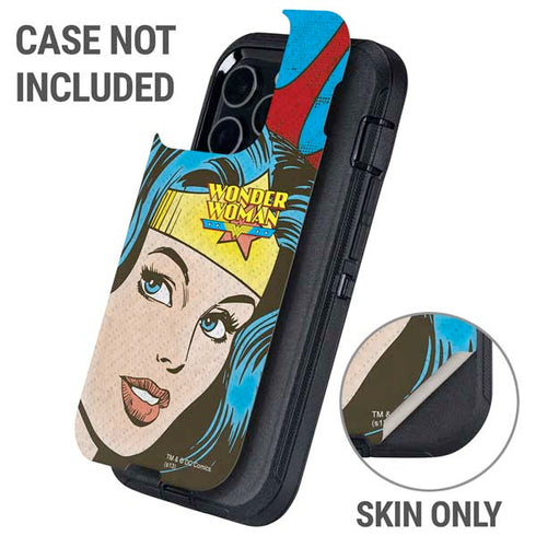 DC Comics Wonder Woman Vintage Profile Otterbox Defender iPhone Skin