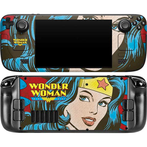 DC Comics Wonder Woman Vintage Profile Steam Deck Handheld Gaming Computer OLED Skin