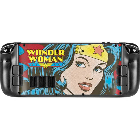 DC Comics Wonder Woman Vintage Profile Steam Deck Handheld Gaming Computer OLED Skin