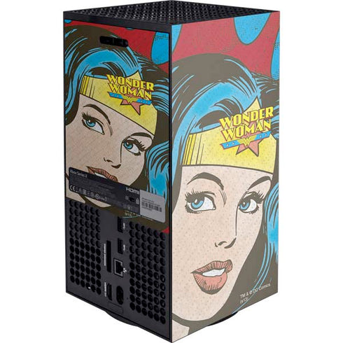 DC Comics Wonder Woman Vintage Profile XBox Series X Digital Edition Console Skin