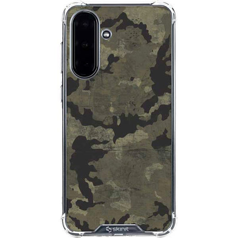 Wood Camo Camouflage Galaxy A36 5G Clear Case