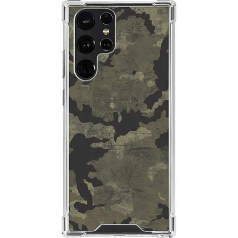 Wood Camo Camouflage Galaxy S23 Ultra Clear Case