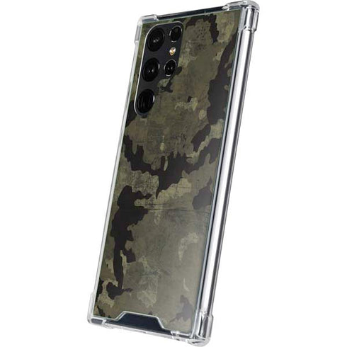 Wood Camo Camouflage Galaxy S23 Ultra Clear Case