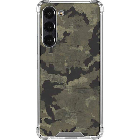 Wood Camo Camouflage Galaxy S24 FE Clear Case