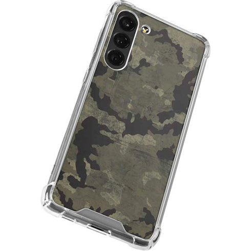 Wood Camo Camouflage Galaxy S24 FE Clear Case