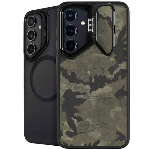 Wood Camo Camouflage Galaxy S25 Kickstand Case