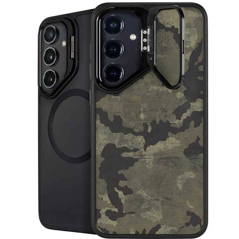 Wood Camo Camouflage Galaxy S25 Plus Kickstand Case