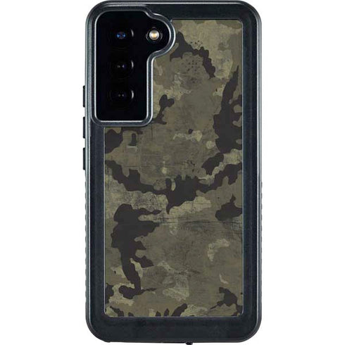 Wood Camo Camouflage Galaxy S24 Plus Waterproof Case