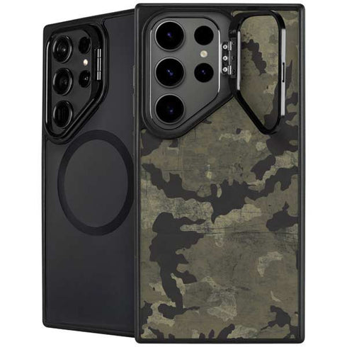 Wood Camo Camouflage Galaxy S25 Ultra Kickstand Case