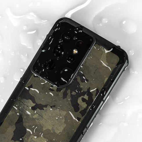 Wood Camo Camouflage Galaxy S24 Ultra Waterproof Case