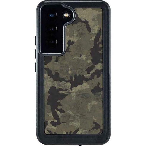 Wood Camo Camouflage Galaxy S24 Waterproof Case