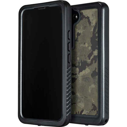 Wood Camo Camouflage Galaxy S24 Waterproof Case