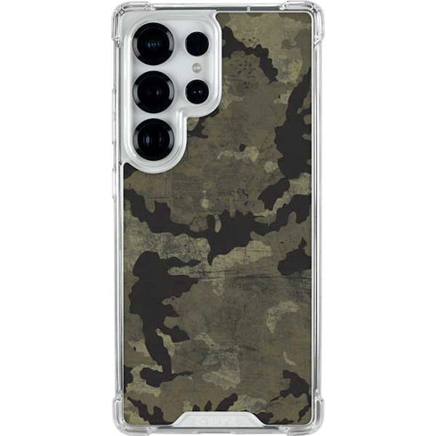 Wood Camo Camouflage Galaxy S25 Ultra Clear Case