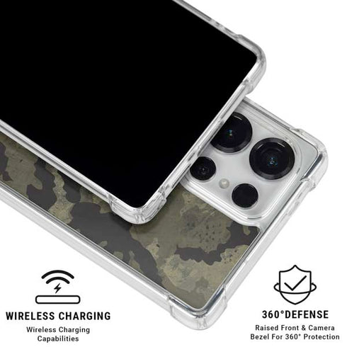 Wood Camo Camouflage Galaxy S25 Ultra Clear Case