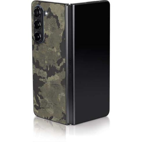 Wood Camo Camouflage Galaxy Z Fold5 5G Skin