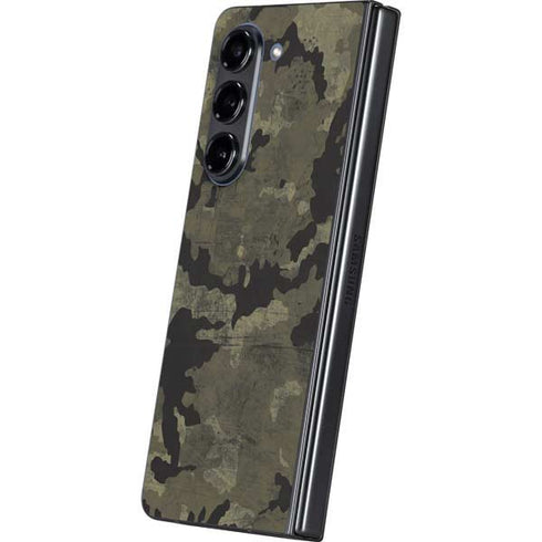 Wood Camo Camouflage Galaxy Z Fold5 5G Skin