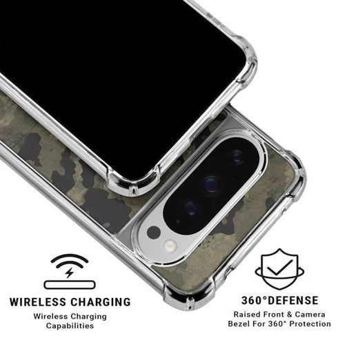 Wood Camo Camouflage Google Pixel 10 Pro XL Clear Case