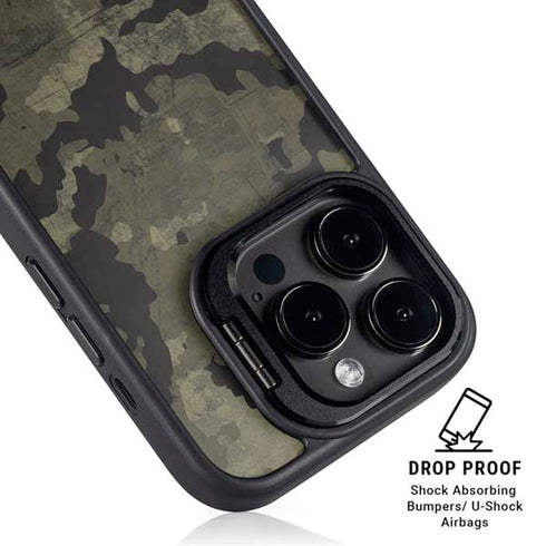 Wood Camo Camouflage iPhone 13 Pro Max Kickstand Case