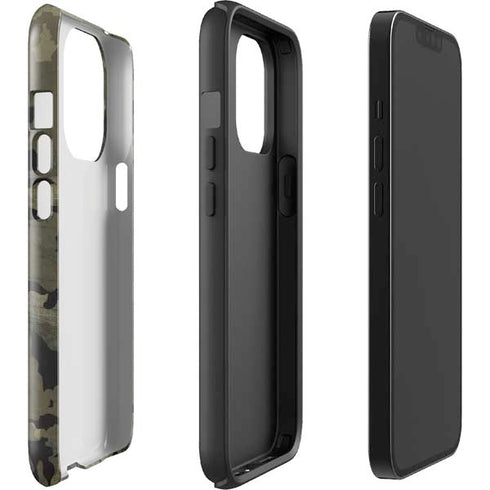 Wood Camo Camouflage iPhone 15 Pro Impact Case