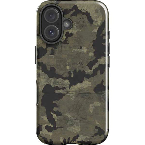 Wood Camo Camouflage iPhone 16 Impact Case