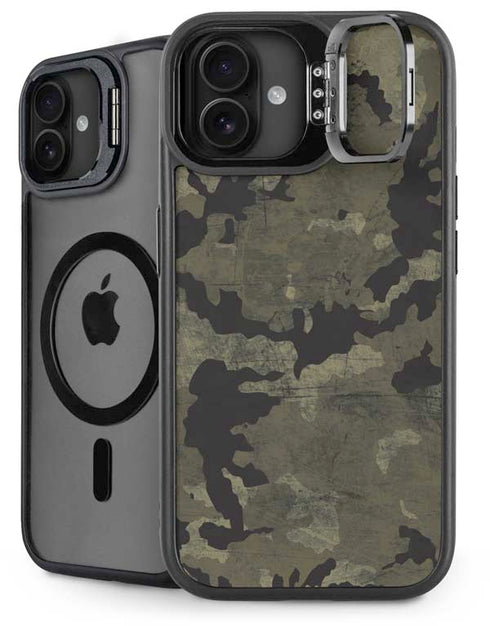 Wood Camo Camouflage iPhone 16 Kickstand Case