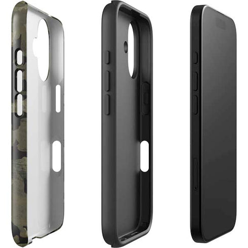 Wood Camo Camouflage iPhone 16 Plus Impact Case