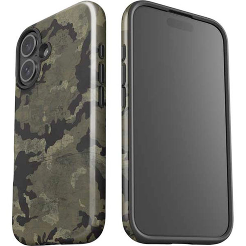 Wood Camo Camouflage iPhone 16 Plus Impact Case