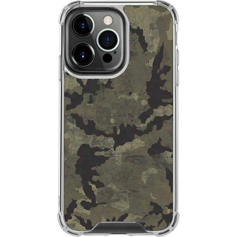 Wood Camo Camouflage iPhone 16 Pro Clear Case