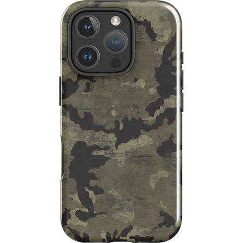 Wood Camo Camouflage iPhone 16 Pro Impact Case