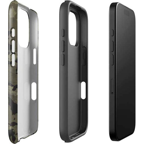 Wood Camo Camouflage iPhone 16 Pro Impact Case