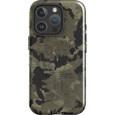 Wood Camo Camouflage iPhone 16 Pro Magsafe Impact Case